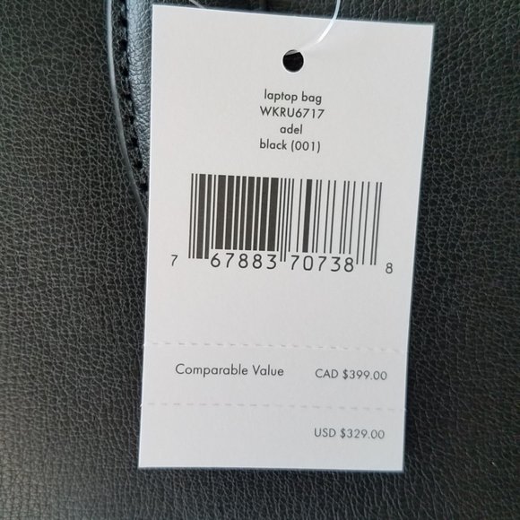 $198/$329 New!! KATE SPADE black laptop bag - Picture 5 of 16